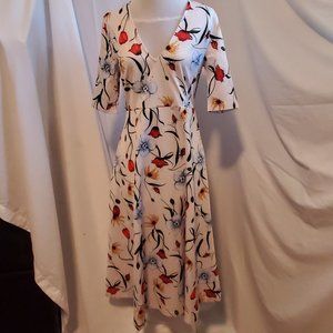 Tendency white floral dress